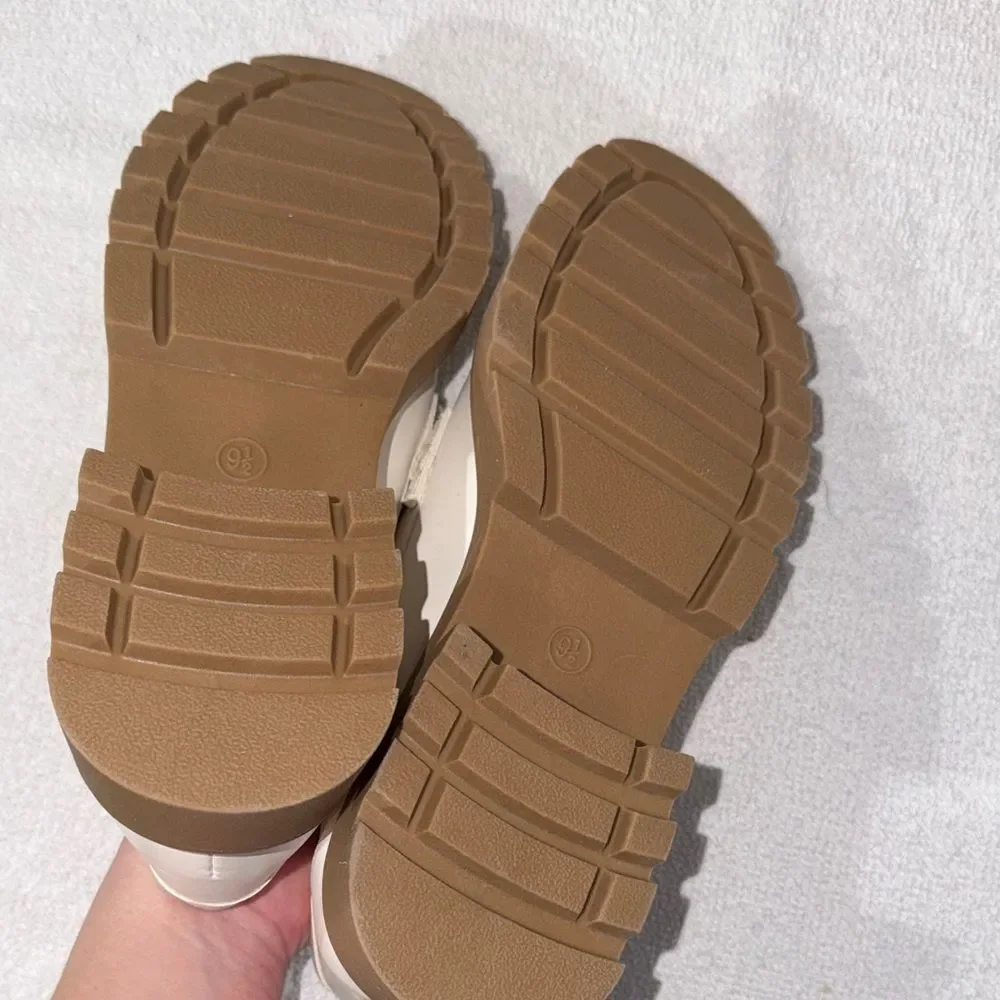 a new day Cream Loafers with Tan Soles